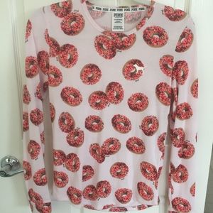 Pink donut pajama top Sz S